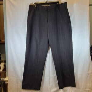 Dockers D3 Mens Dress Pants 36x30 Gray Pinstripe Flat Front Slacks